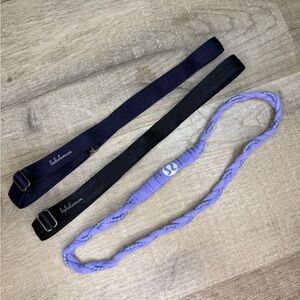 Lululemon Black, Navy and Purple Headband Set